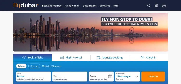 Screenshot FlyDubai