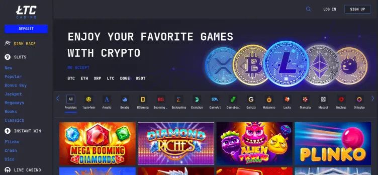 Screenshot LTC casino