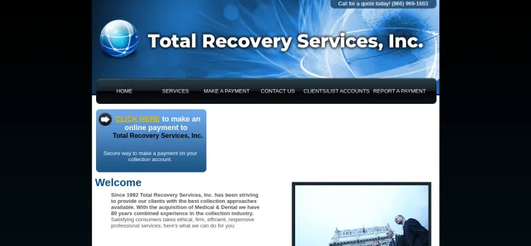 Screenshot Total Recovery Services