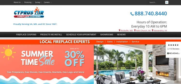 Screenshot GasFireplaces.com