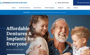 Affordable Dentures & Implants / Affordable Care website
