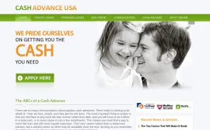 Cash Advance USA website