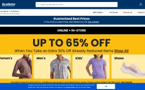 Academy Sports And Outdoors website