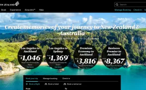 Air New Zealand website