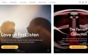 Bang & Olufsen website
