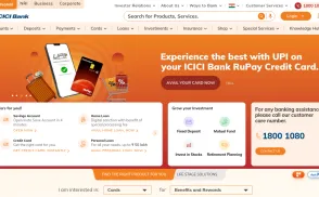 ICICI Bank website