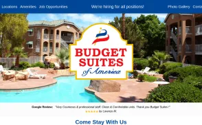 Budget Suites of America website