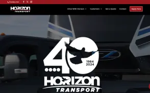 Horizon Transport website