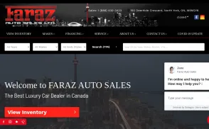Faraz Auto Sales website