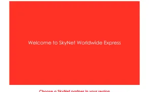 Skynet Worldwide Express website