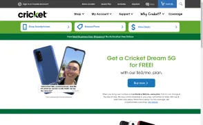 Cricket Wireless website