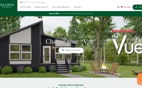 Oak Creek Homes website