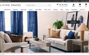 Living Spaces Furniture website
