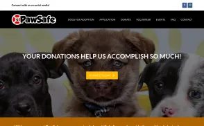 PawSafe Animal Rescue website