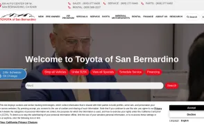 Toyota of San Bernardino website