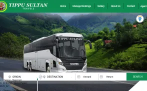 Tippu Sultan Travels website