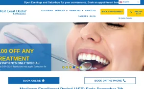 West Coast Dental Services website