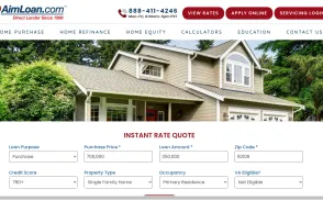 AimLoan.com / American Internet Mortgage website