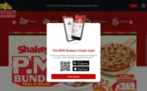 Shakey's Pizza website