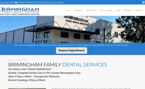 Birmingham Family Dental Services website