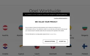 Opel Automobile website