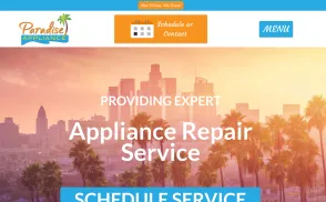 Paradise Appliance Service website