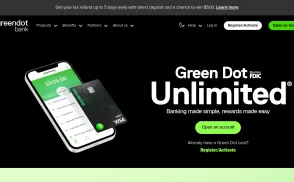 Green Dot - Mobile Banking website