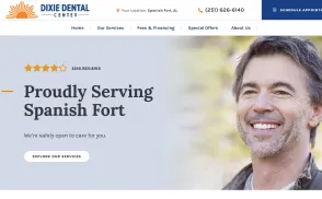 Dixie Dental Center website