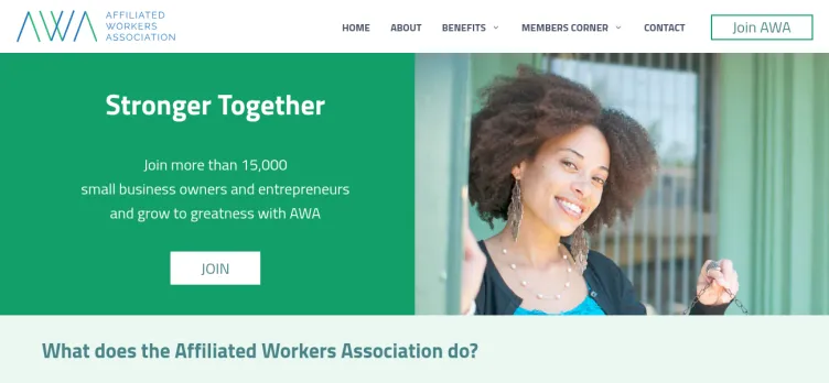 Screenshot Affiliated Workers Association [AWA]