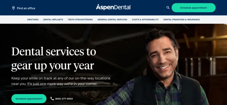 Screenshot Aspen Dental