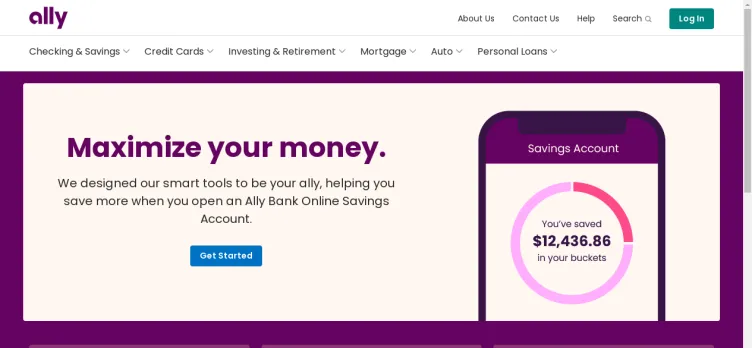 Screenshot Ally Financial