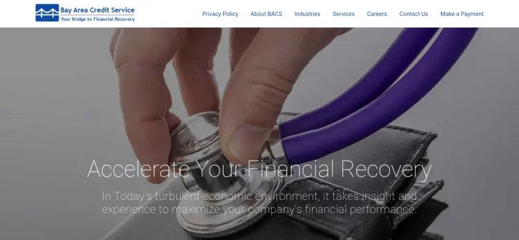 Screenshot Bay Area Credit Service