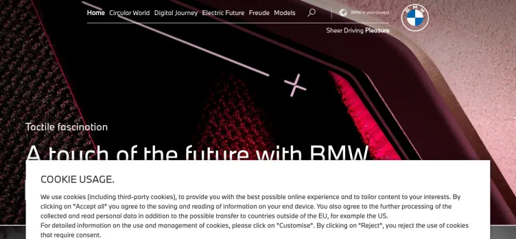 Screenshot BMW / Bayerische Motoren Werke