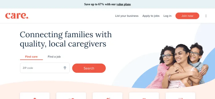 Screenshot Care.com