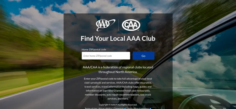 Screenshot American Automobile Association [AAA]