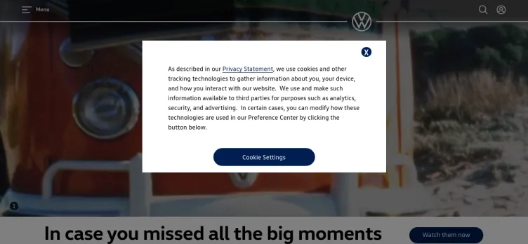 Screenshot Volkswagen