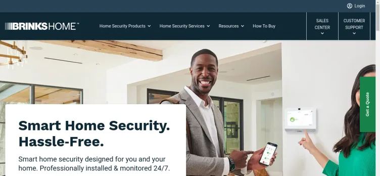 Screenshot Brinks Home Security