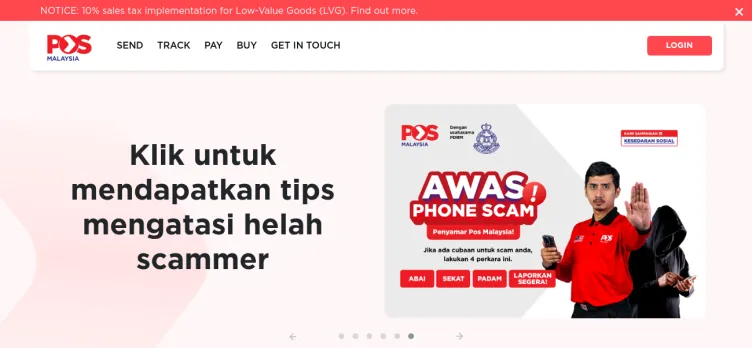 Screenshot Pos Malaysia