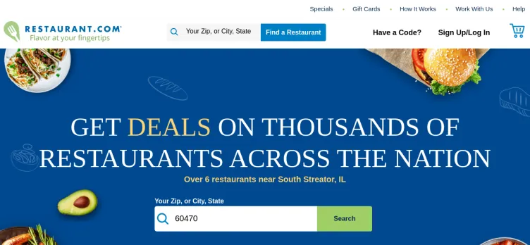 Screenshot Restaurant.com