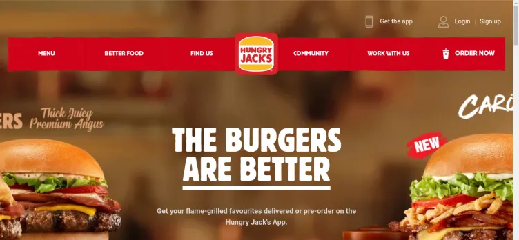 Screenshot Hungry Jack's Australia