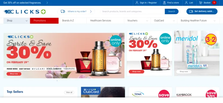 Screenshot Clicks Retailers