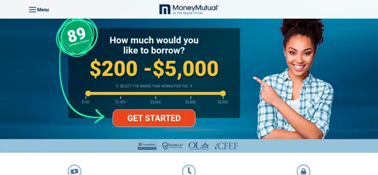 Screenshot MoneyMutual