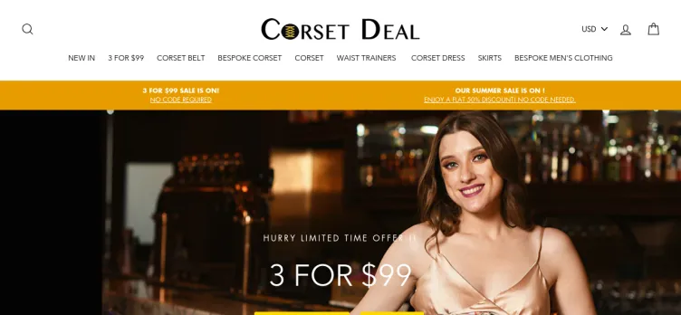 Screenshot Corset Deal