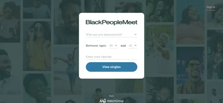 Screenshot BlackPeopleMeet.com