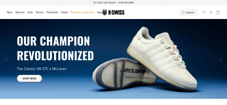 Screenshot K-Swiss Shoes