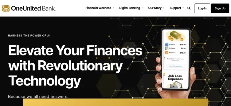 Screenshot OneUnited Bank