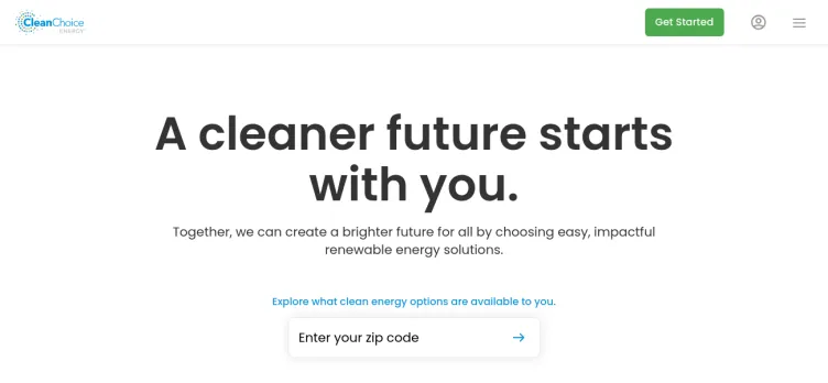 Screenshot CleanChoice Energy