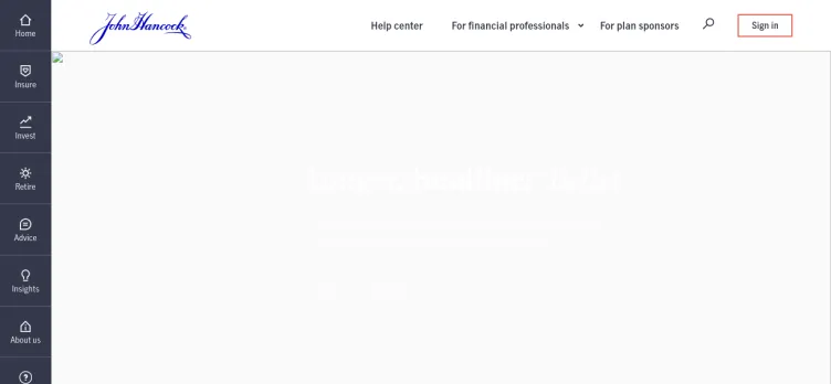 Screenshot John Hancock Financial Services