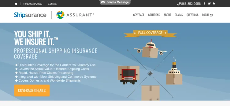 Screenshot Shipsurance Insurance Services