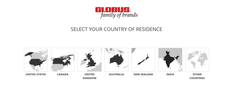 Screenshot Globus Family of Brands
